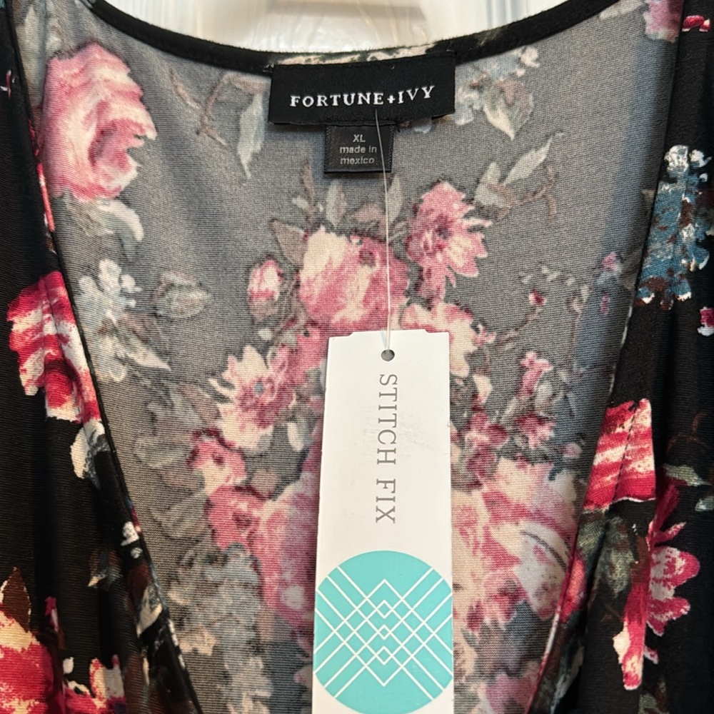 Fortune + Ivy Faux Wrap Dress - Picture 2 of 4